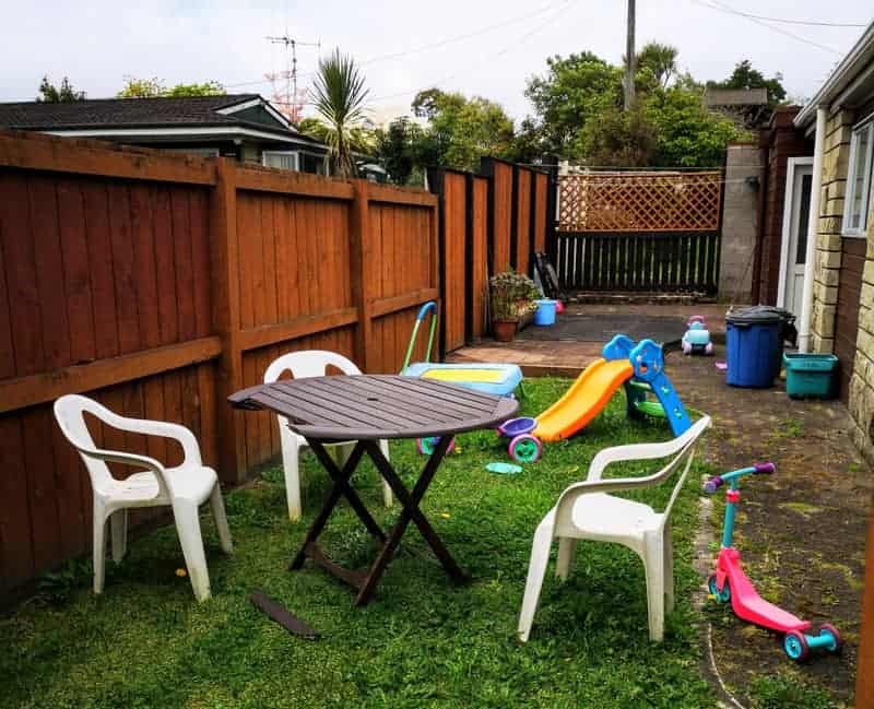 A messy lawn