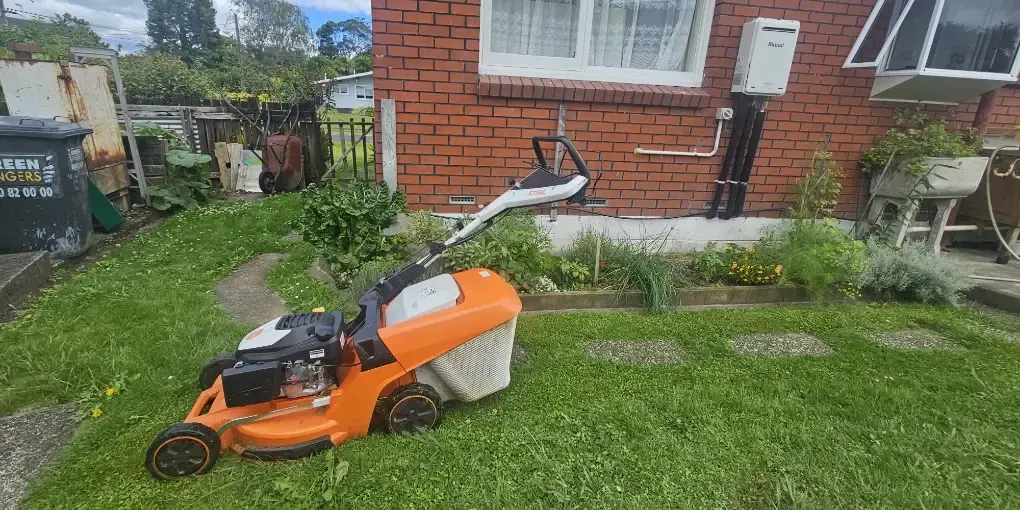 The mower I am currently using- Highly recomended STIHL RM 453 V Petrol Lawnmower