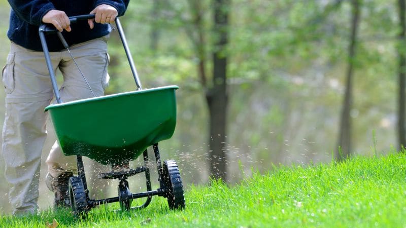 A spreader machine in action