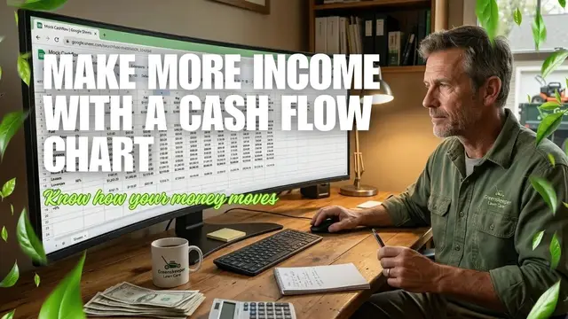 A Lawn Care Business Cash Flow Chart Equals Profit.