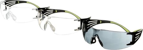 3M SecureFit 400 safety glasses in clear, mirror and grey