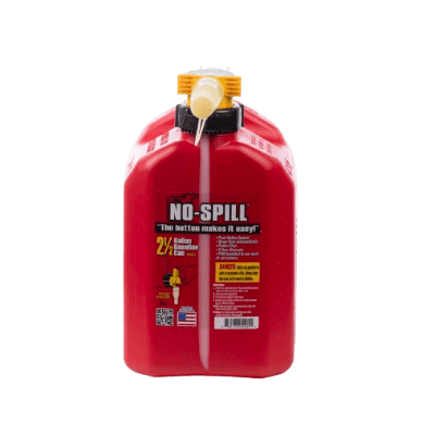 No-Spill 2.5 gallon fuel can