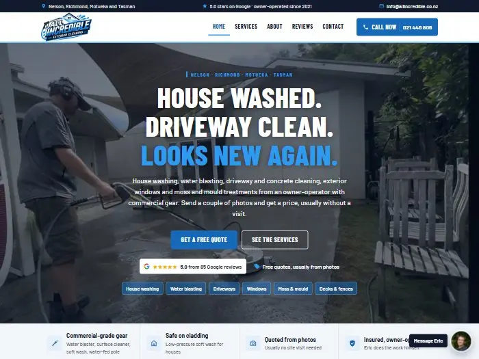 All Incredible Property Services website