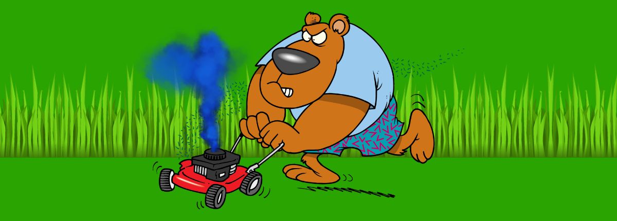 lawn mower blows blue smoke