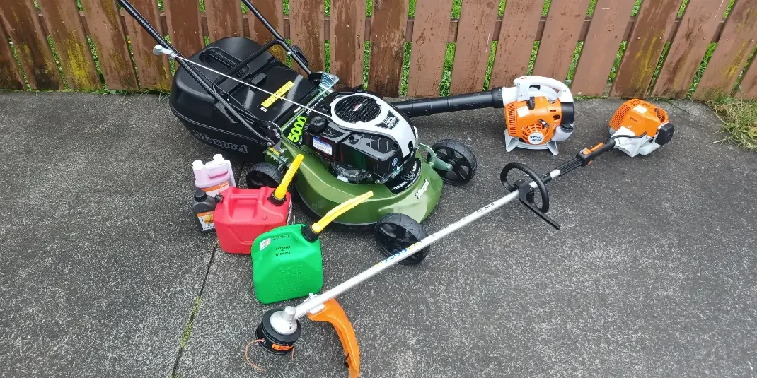 New lawn care business equipment setup