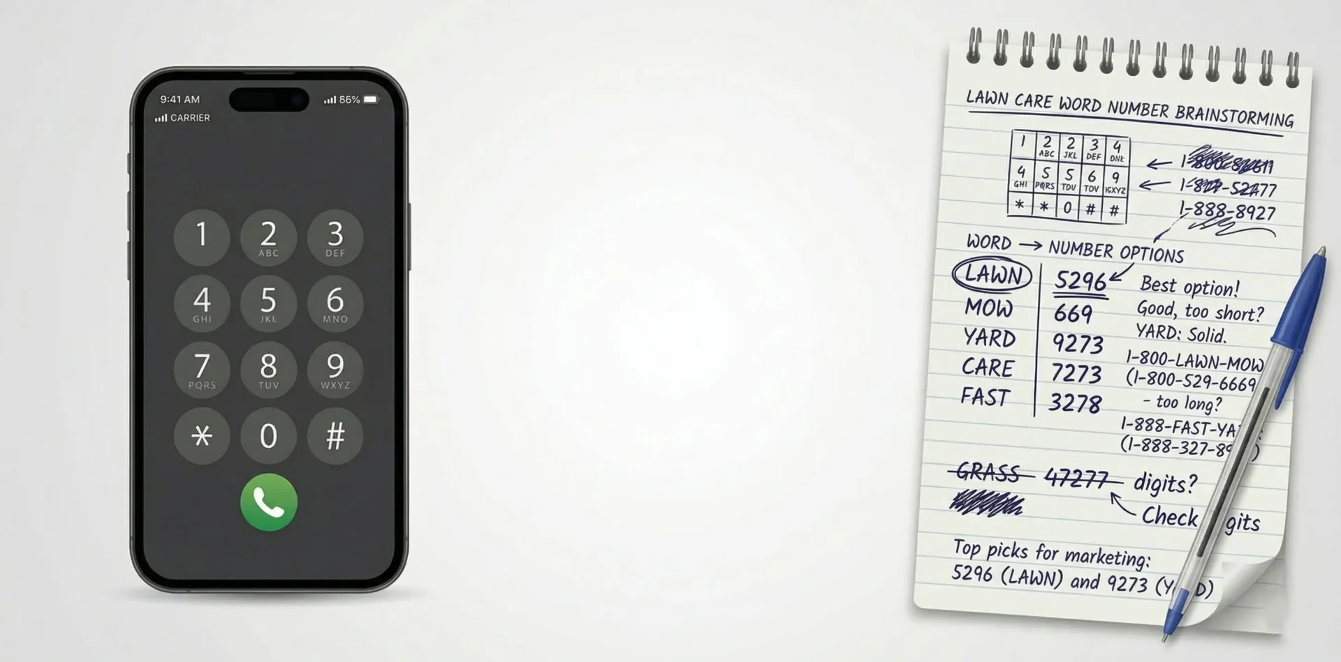 How to do word numbers with a mobile