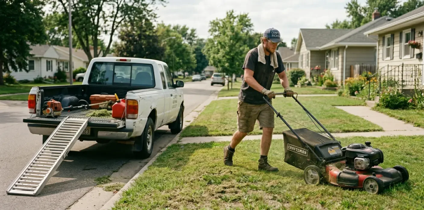 A lawn care business startup