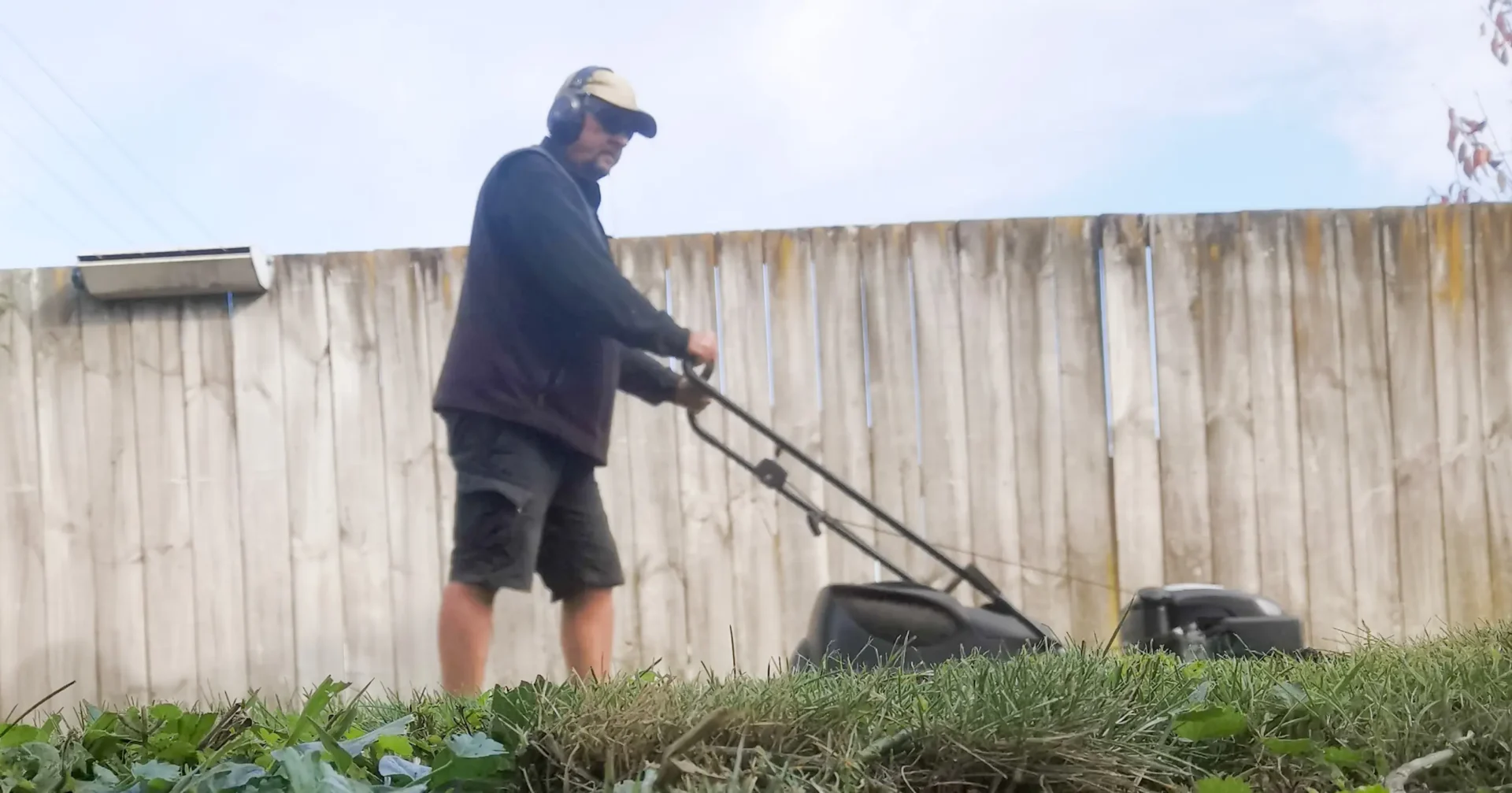 Me mowing a lawn